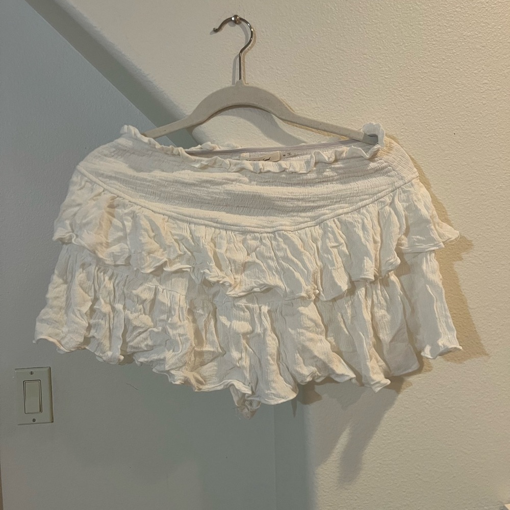 White ruffle skirt